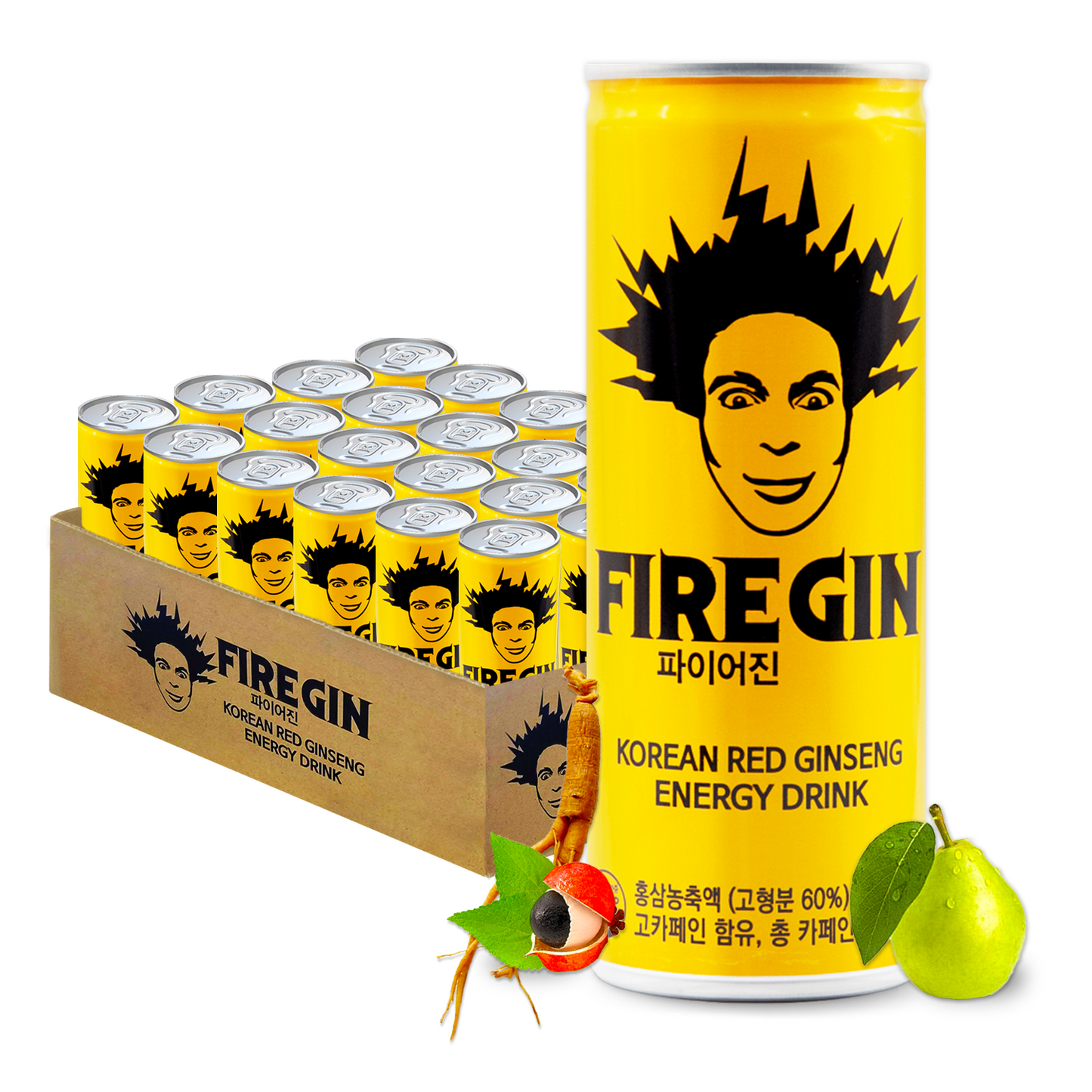 FIREGIN Korean Red Ginseng Energy Drink, 250 ml
