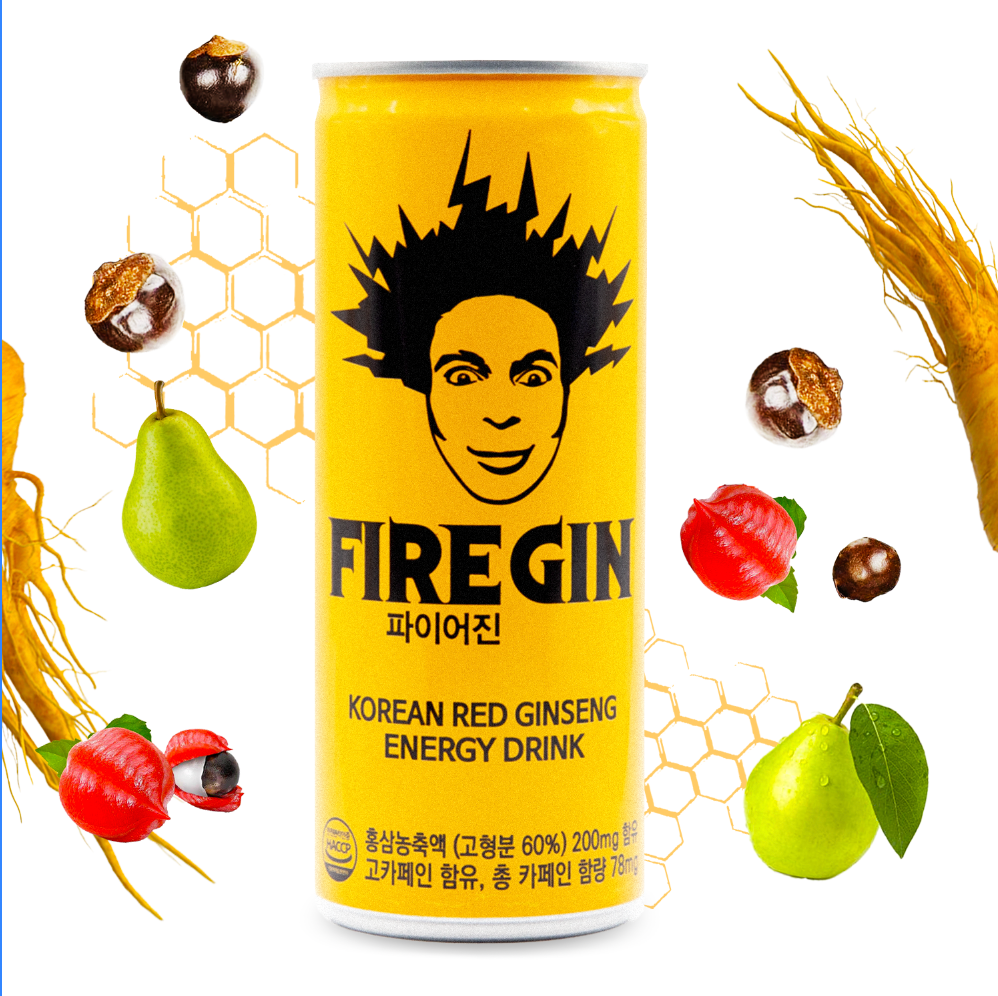 FIREGIN Korean Red Ginseng Energy Drink, 250 ml